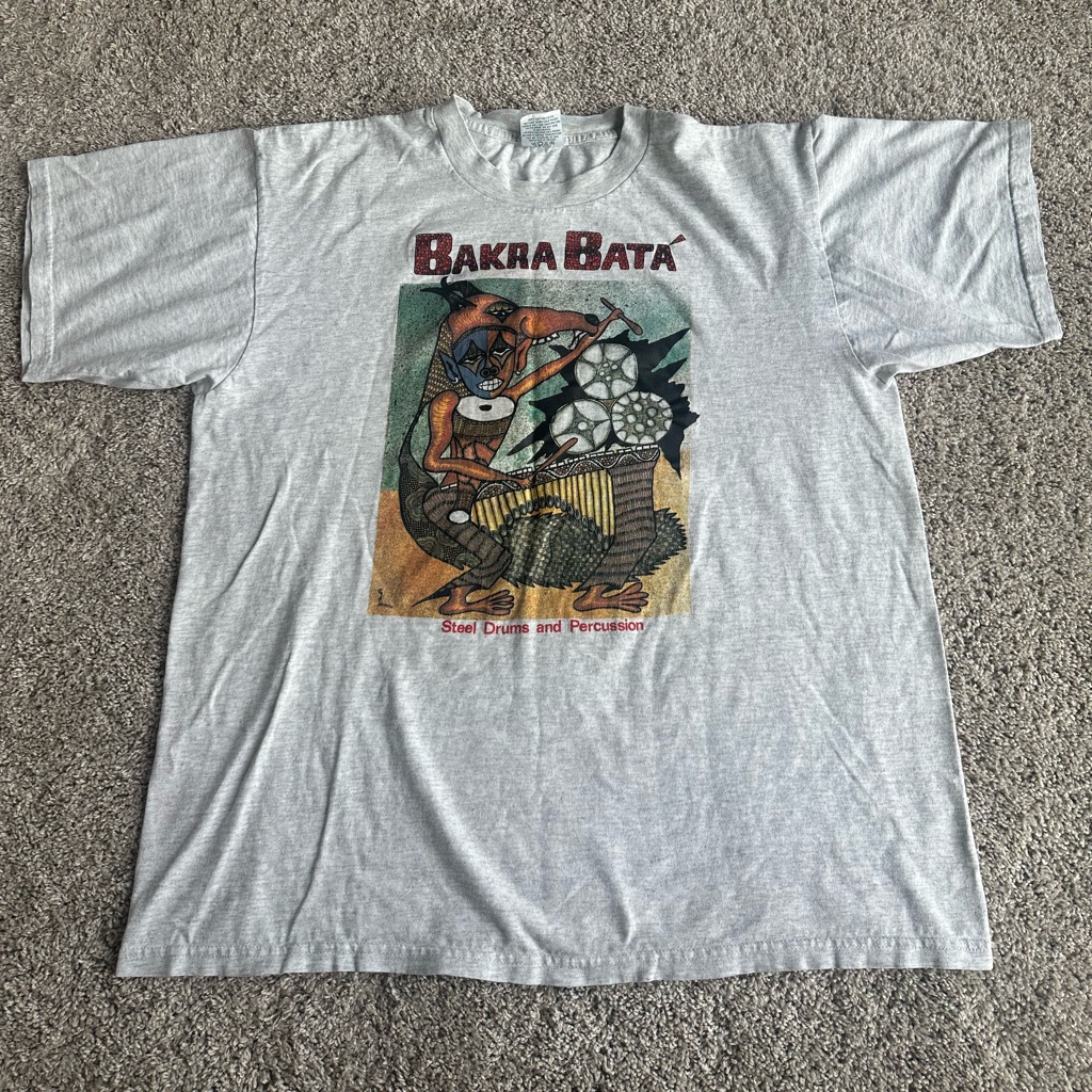 Vintage Bakra Bata Steel Drums Percussion T Shirt Xl